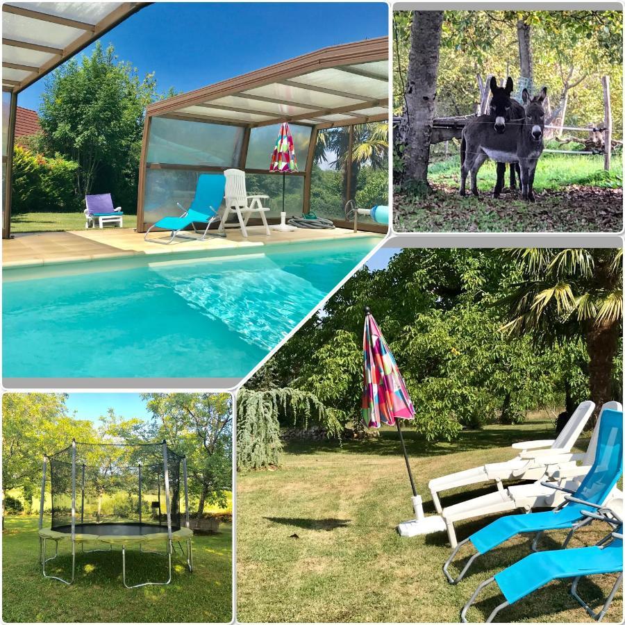 Gîte du boulanger au pays de padirac piscine couverte chauffée Mayrinhac-Lentour Esterno foto
